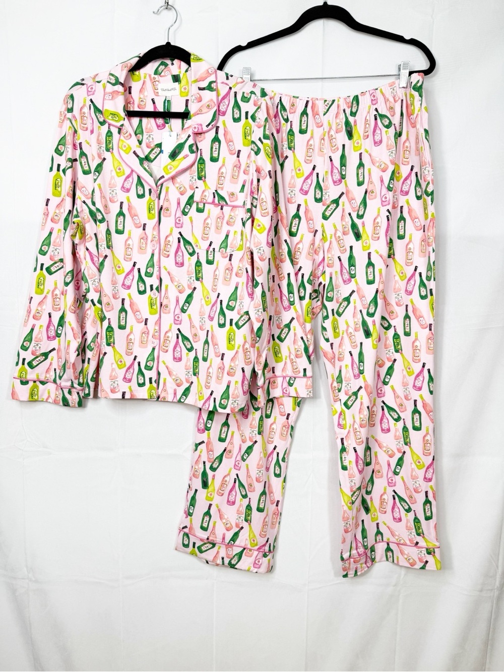 BedHead BedHead Pajamas Wine Tour Long Sleeve Classic Stretch Jersey PJ Set Two - Picture 3 of 16